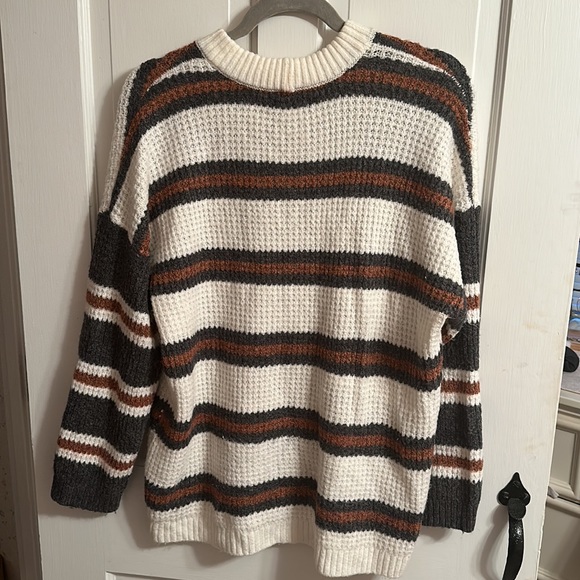 American Eagle Waffle Knit Striped Sweater | Size S - Picture 4 of 5